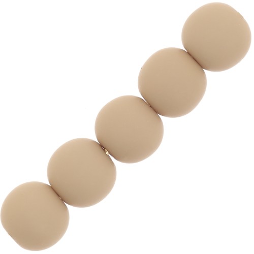 Perline di resina opaca 6 mm - Sand x10