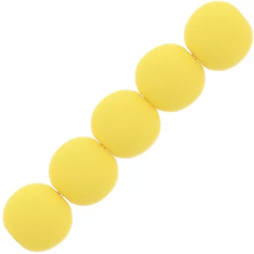 Perline in resina opaca 6 mm - Giallo sole x10