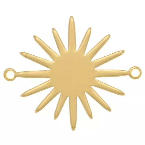 Distanziatore 2 anelli sole 22 mm - placcato oro 3 micron x1