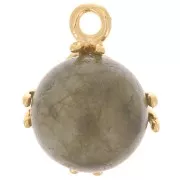 Pendente in filigrana per semi-forate e rivoli 10 mm - Placcato oro 3 micron x1