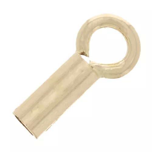 Terminale per cordone 1,3 mm - Gold filled x4