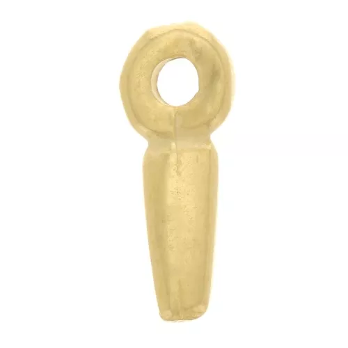 Mini ciondoli pugnale 8x2 mm -Dorato con oro fino x5
