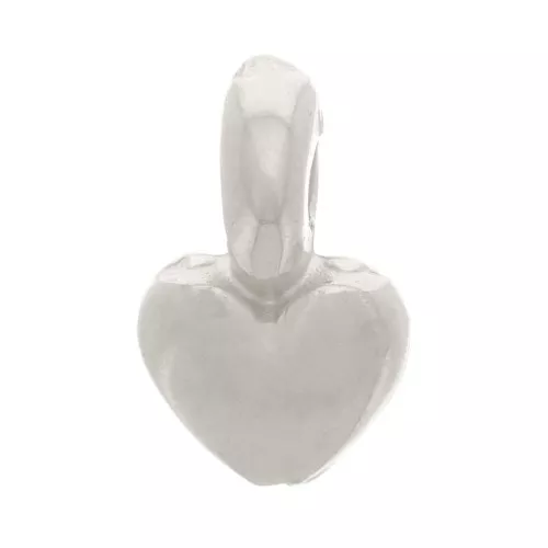Mini ciondoli Cuore 6,5x4 mm - Placcato argento x5