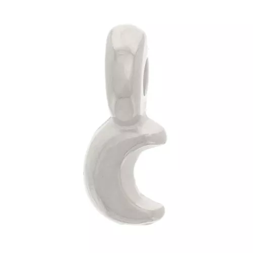 Mini ciondoli luna 7x3 mm - placcato argento x5