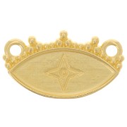 Distanziatore per collana di perline 11,5x20 mm - dorato con oro fino x1