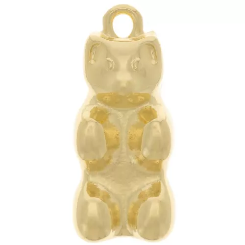 Pendente orsetto 21x9 mm -Dorato oro fino x1