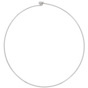 Girocollo 1,6 mm con chiusura a sfera svitabile - Rodio x12cm