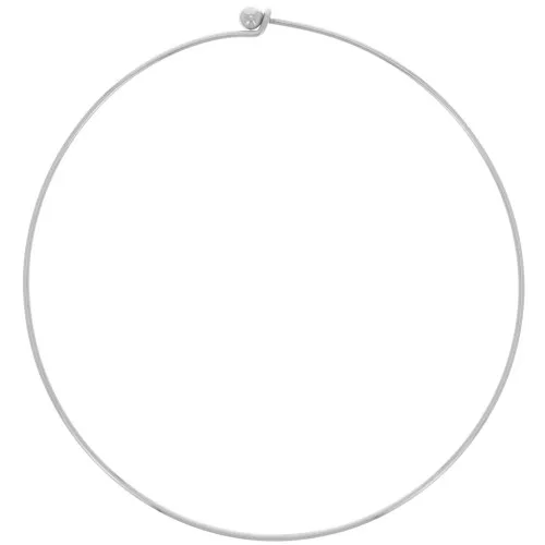 Girocollo 1,6 mm con chiusura a sfera svitabile - Rodio x12cm