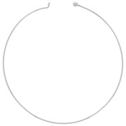 Girocollo 1,6 mm con chiusura a sfera svitabile - Rodio x12cm