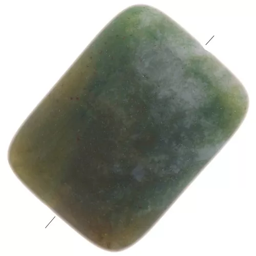 Perlina rettangolare 18x13 mm - Agata muschiata x1