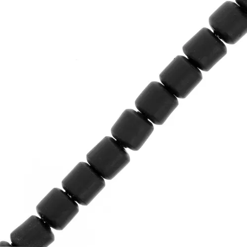 Perline tubolari pasta polimerica Heishi 6x6,2 mm - Nero x39cm