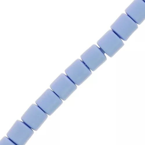 Perline tubolari pasta polimerica Heishi 6x6,2 mm - Azzurro x39cm