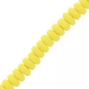 Perle rondelle in pasta polimerica Heishi 7x3 mm - Giallo x39cm