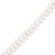 Perle rondelle in pasta polimerica Heishi 7x3 mm - Ecrù x39cm