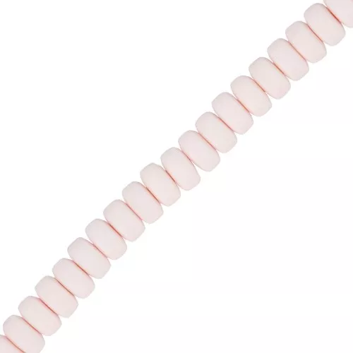 Perle rondelle in pasta polimerica Heishi 7x3 mm - Nude x39cm