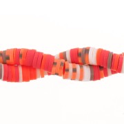 Perle rondelle in pasta polimerica Heishi 6x1mm - Multicolore x39cm