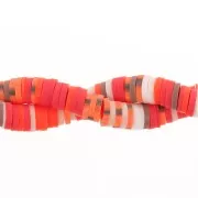 Perle rondelle in pasta polimerica Heishi 6x1mm - Multicolore x39cm