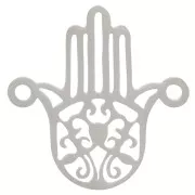 Distanziatore mano di Fatma traforato 18 mm - Acciaio inossidabile 201 x1