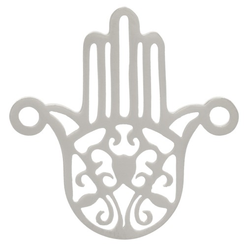 Distanziatore mano di Fatma traforato 18 mm - Acciaio inossidabile 201 x1