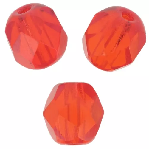 Sfaccettate 6 mm - Light Siam Ruby x25
