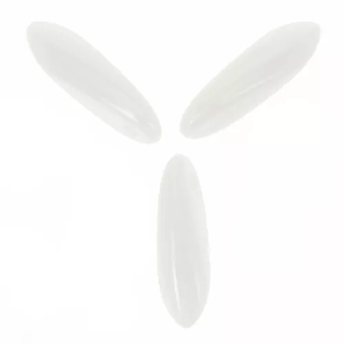 Daghe di vetro 3x11 mm - Snow White Iris Sfinx x50