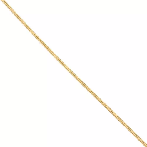 Catena maglia serpentina 2,6 mm - Dorato con oro fino x1m