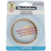 Filo di ottone semicircolare da 0,64 mm - German Style Wire - anti-ossidazione x5 m