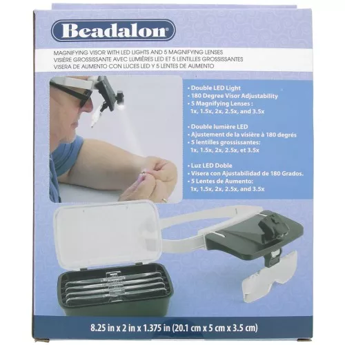 Lente d'ingrandimento binoculare con lenti LED x1, x1,5, x2, x2,5, x3,5 e x1