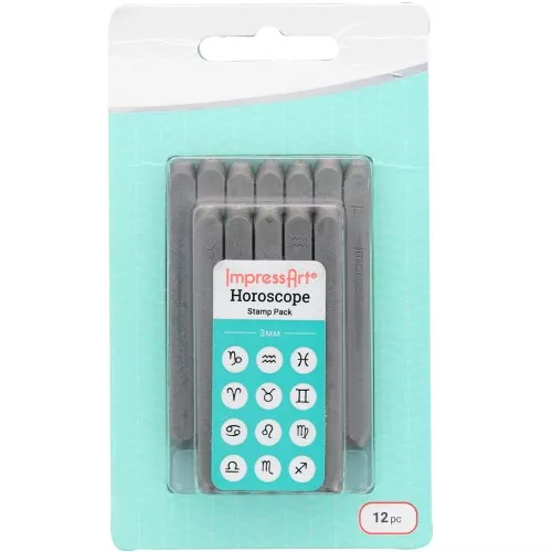 Set di punzoni ImpressArt - 3 mm - Segno zodiacale x12