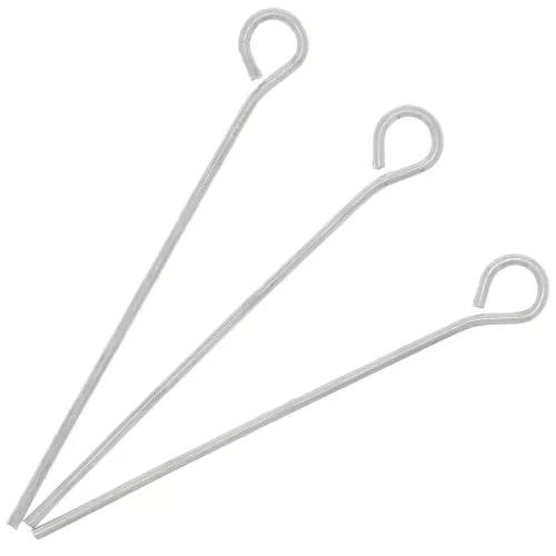 Chiodini a testa tonda 30x0.7 mm in argento 925 x10