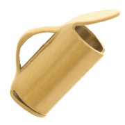 Terminali per tessitura rocailles e Delica 8 mm - Acciaio inoss. 304 dorato x2