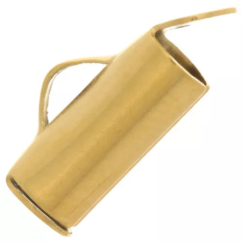 Terminali per tessitura rocailles e Delica 10 mm Acciaio inoss. 304 dorato x2