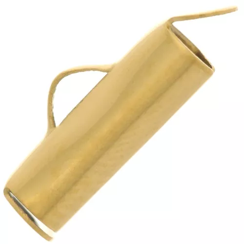 Terminali per tessitura rocailles e Delica 13 mm Acciaio inoss. 304 dorato x2