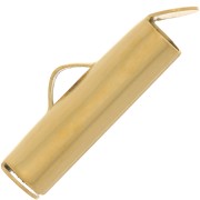 Terminali per tessitura rocailles e Delica 16 mm Acciaio inoss. 304 dorato x2