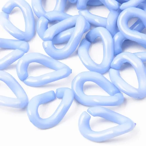 Maglia acrilica ovale ritorta 16x10 mm - Azzurro x1