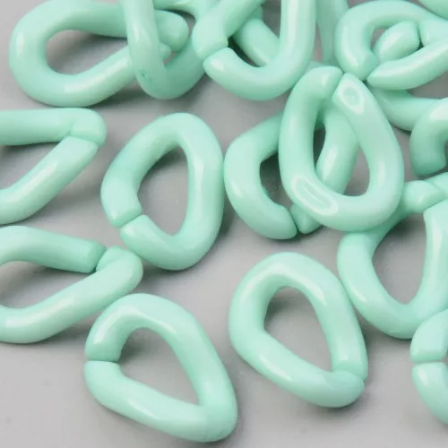 Maglia acrilica ovale ritorta 16x10 mm - Menta x1
