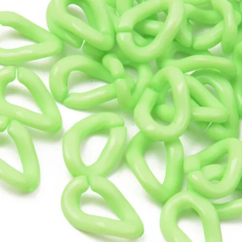 Maglia acrilica ovale ritorta 16x10 mm - Verde chiaro x1