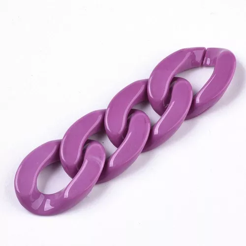 Maglia acrilica ovale ritorta 30x21 mm - Violine x1