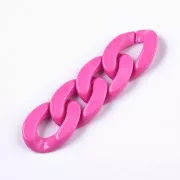 Maglia acrilica ovale ritorta 30x21 mm - Fucsia x1