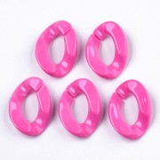 Maglia acrilica ovale ritorta 30x21 mm - Fucsia x1