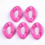 Maglia acrilica ovale ritorta 30x21 mm - Fucsia x1