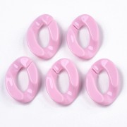 Maglia acrilica ovale ritorta 30x21 mm - Rosa chiaro x1