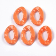 Maglia acrilica ovale ritorta 30x21 mm - Arancione x1