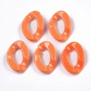 Maglia acrilica ovale ritorta 30x21 mm - Arancione x1