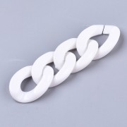 Maglia acrilica ovale ritorta 30x21 mm - Bianca x1