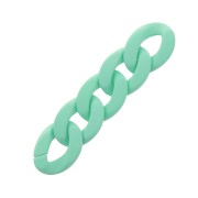 Maglia acrilica ovale ritorta 40x29 mm - Verde acqua opaco x1