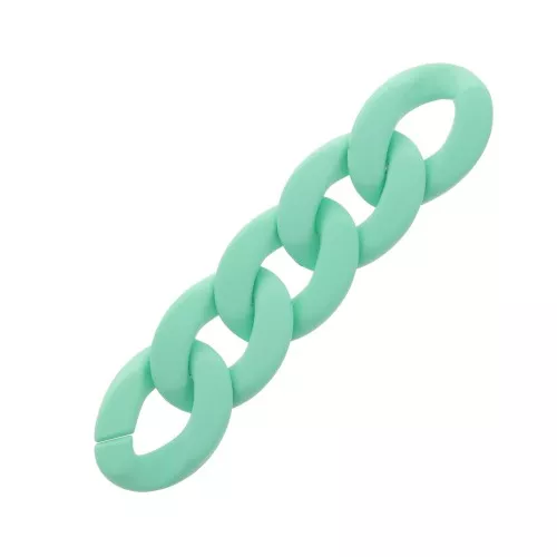 Maglia acrilica ovale ritorta 40x29 mm - Verde acqua opaco x1