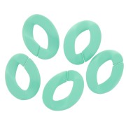 Maglia acrilica ovale ritorta 40x29 mm - Verde acqua opaco x1