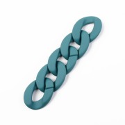 Maglia acrilica ovale ritorta 40x29 mm - Blu petrolio opaco x1