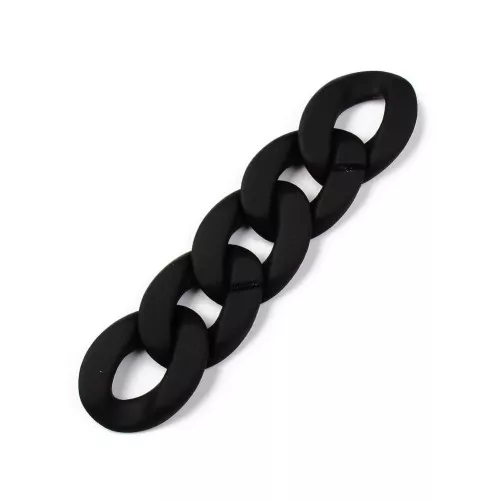 Maglia acrilica ovale ritorta 40x29 mm - Nero opaco x1